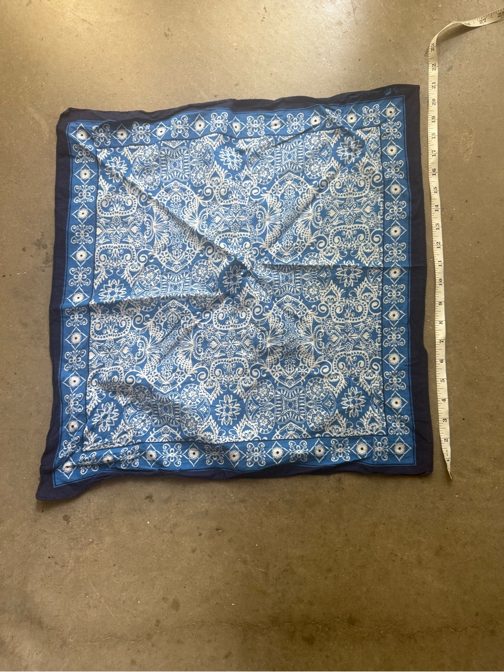 Blue Paisley Bandana Scarf
